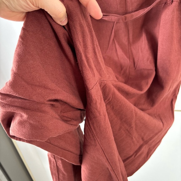 Vero Moda Sleeveless Wrap Jumpsuit Linen blend Waist Tie Women Large Office - Picture 7 of 13